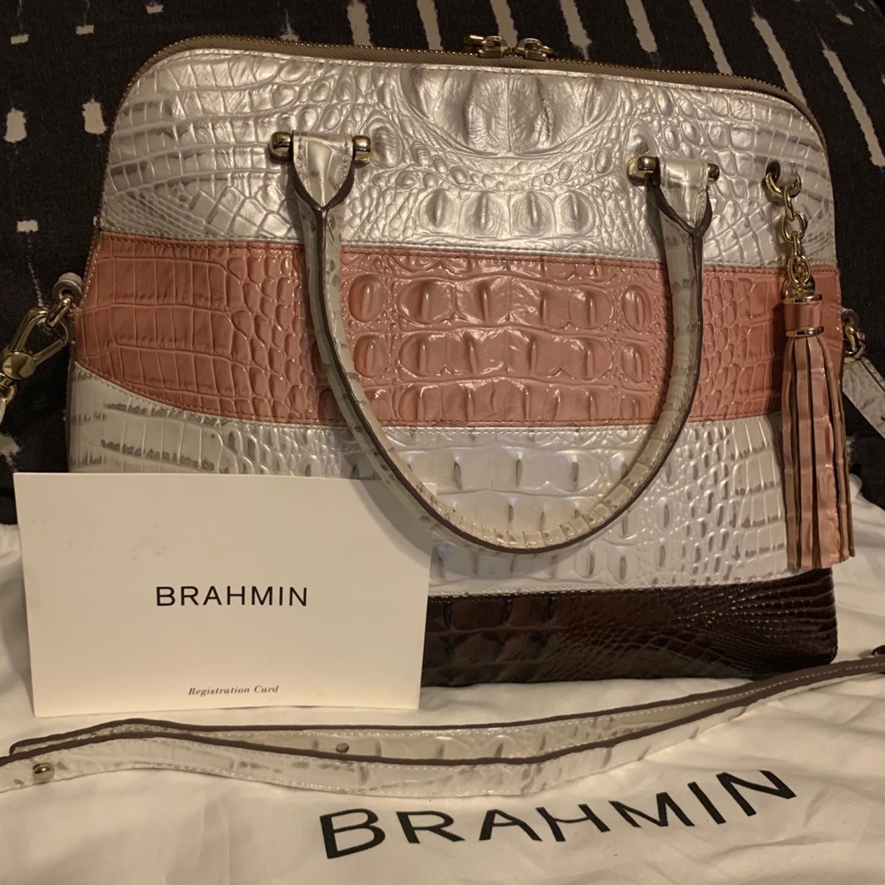 💕BRAHMIN SYDNEY SATCHEL TOASTED MACAROON MELBOURN